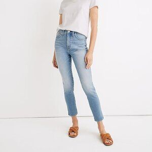 Madewell 10" High-Rise Skinny Crop Jeans in Horne Wash 25"